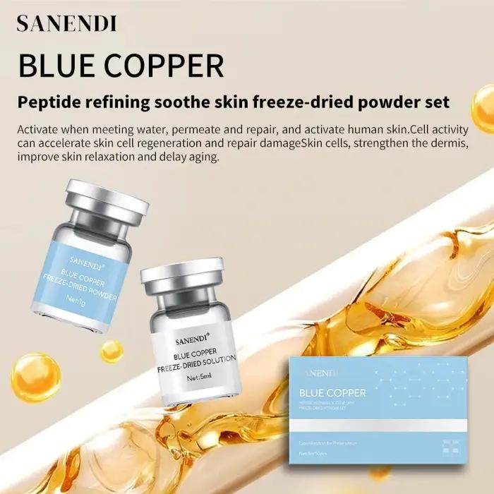 Poudre lyophilisée au peptide de cuivre bleu – Anti-âge et réparation de la peau – Pureté 99%, pour
