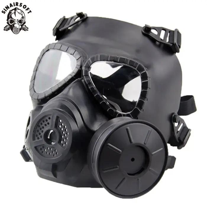 Masque à gaz tactique M04 crâne factice avec ventilateur pour airsoft paintball chasse cosplay protection