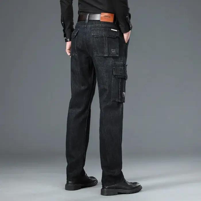 Pantalon cargo homme en toile adoucissante avec multiples poches pour les saisons froides et les journées actives