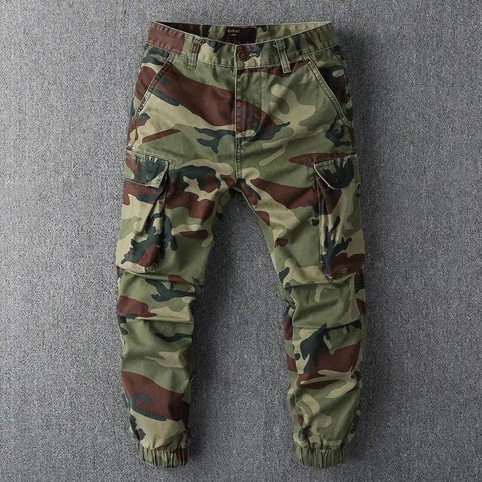 Pantalon cargo randonnée camouflage loose homme - Sport hiking chasse confortable