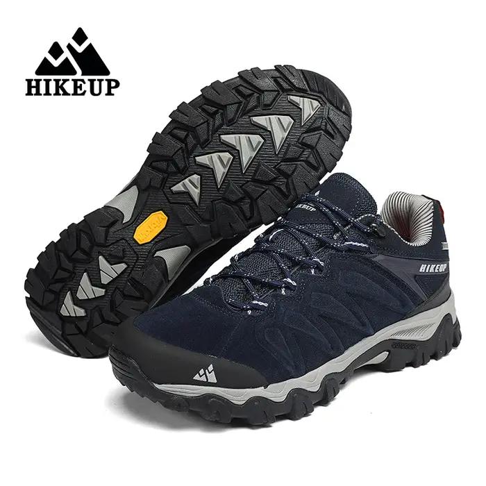 HIKEUP-Chaussures d'extérieur respirantes et anti-éclaboussures pour hommes, chaussures de randonnée