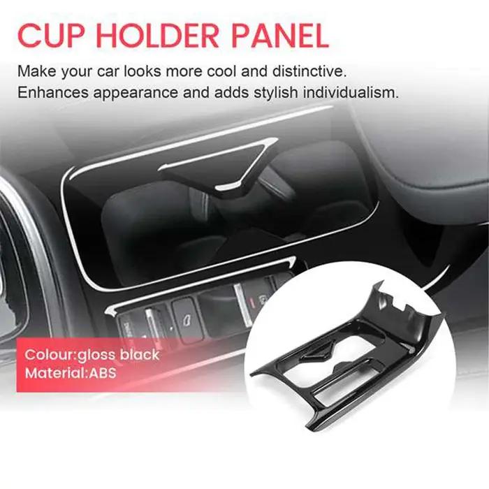 Autocollants noirs brillants de garniture de couverture de support de verre d'eau de console central