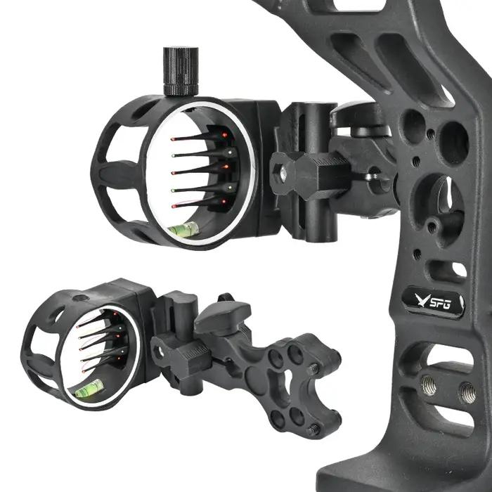 Dispositif de visée pour arc composite réglable en fibre optique noir à offrir pour tir à l'arc et chasse occasions spéciales