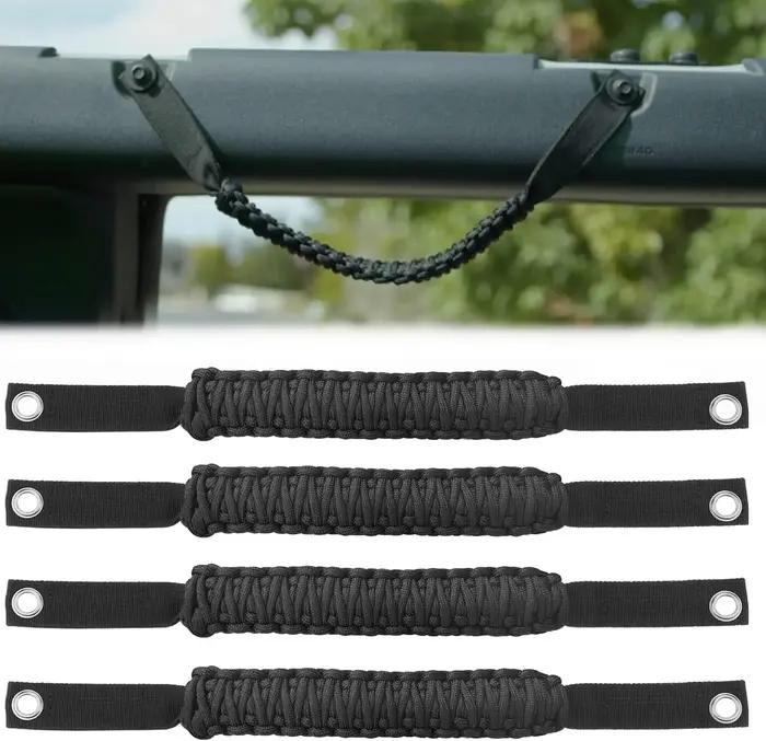 4 × poignées de maintien pour Ford Bronco 2021-2024 poignées de poignée Paracord à barre de sécurité