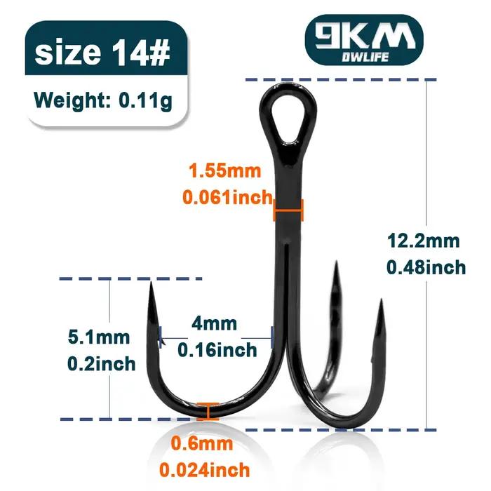 Hameçons triples de pêche 9KM