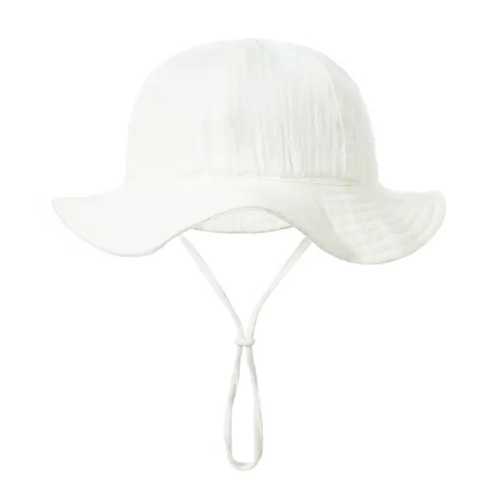 Chapeau seau en coton pour bébé, nouveaux enfants, protection solaire, casquettes d'extérieur, garço