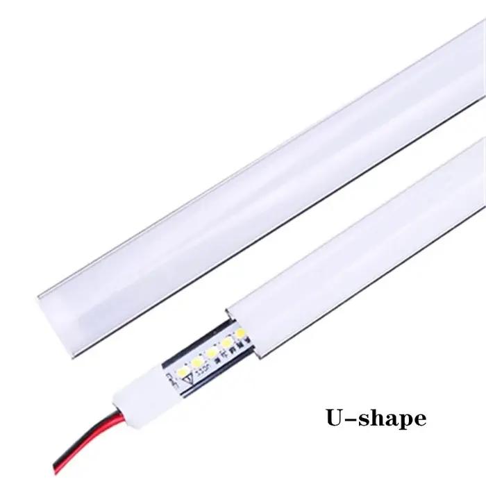 1-10 pièces LED bande rigide DC12V 50CM 20 pouces SMD5730 36LED s en forme de U/V plat LED canal en