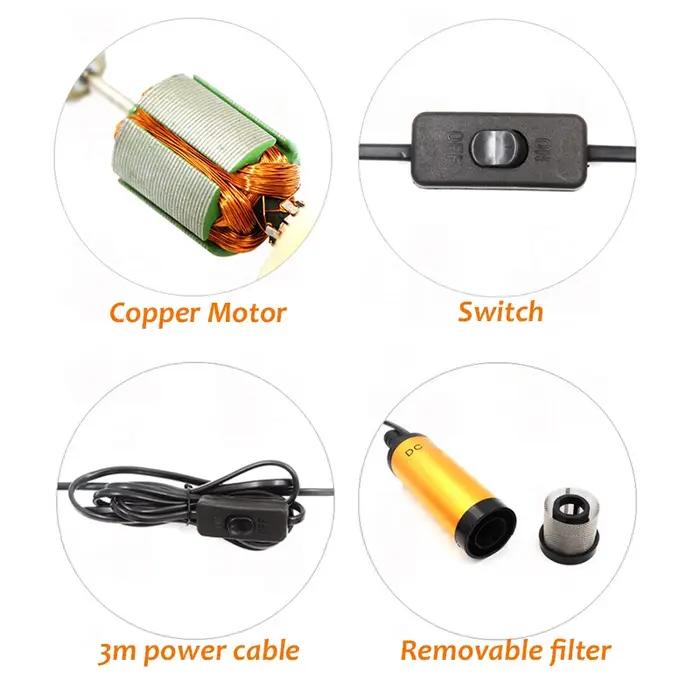Pompe à huile électrique pour voiture, 38/51MM, 12V, pour pomper l'huile Diesel, pompe de transfert