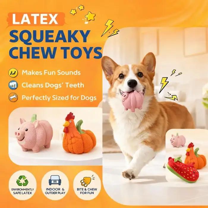 Jouets à mâcher en latex pour chiens agressifs