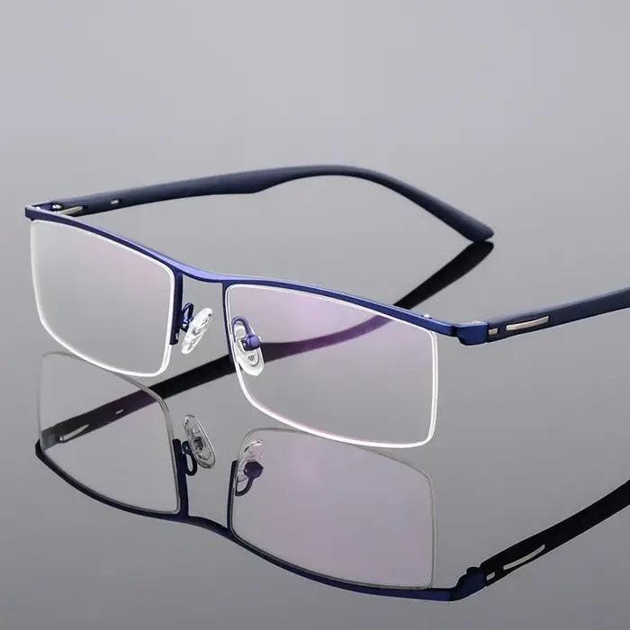 BCLEAR 2018 nouveauté haut de gamme affaires hommes lunettes cadre Unique Temple conception en allia