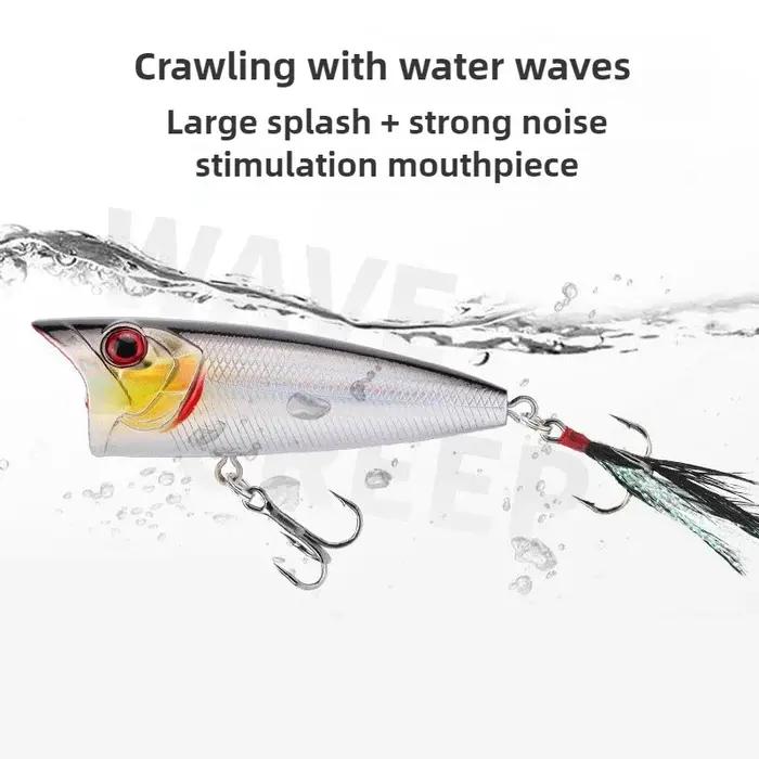 Fusée Popper Topwater frappé la vague d'eau Popper fort bruit grand éclaboussure coulée Isca leurres de pêche artificiels bar pesca