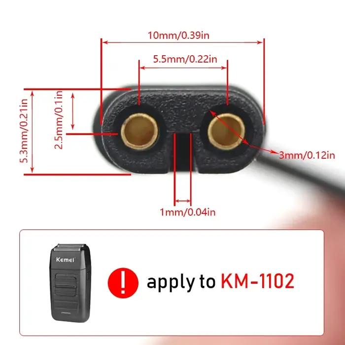 Pour Kemei KM-1102 Original USB chargeur câble professionnel tondeuse à cheveux tondeuse à cheveux a
