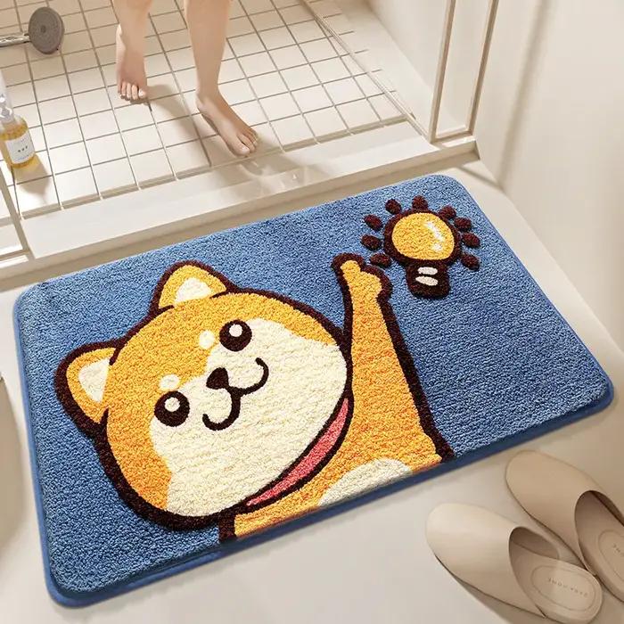 Tapis de sol 5D Akita Inu en imitation cachemire motif animal mignon et apaisant pour enfant salon chambre de bébé et intérieur occasions spéciales