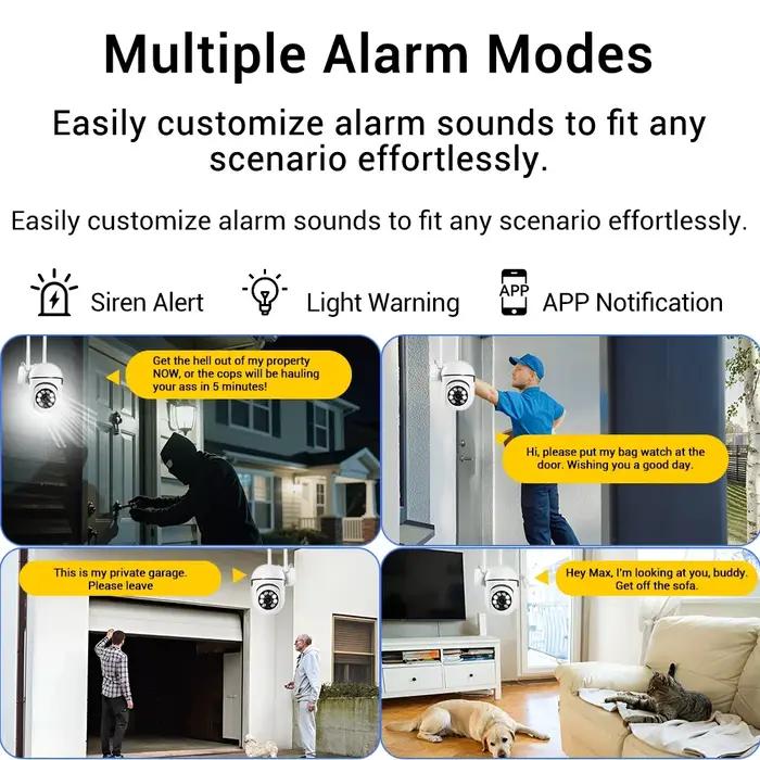 Caméra PTZ WiFi 2.4G 1080P 5x zoom numérique surveillance intérieur vision nocturne IP v380 pro APP