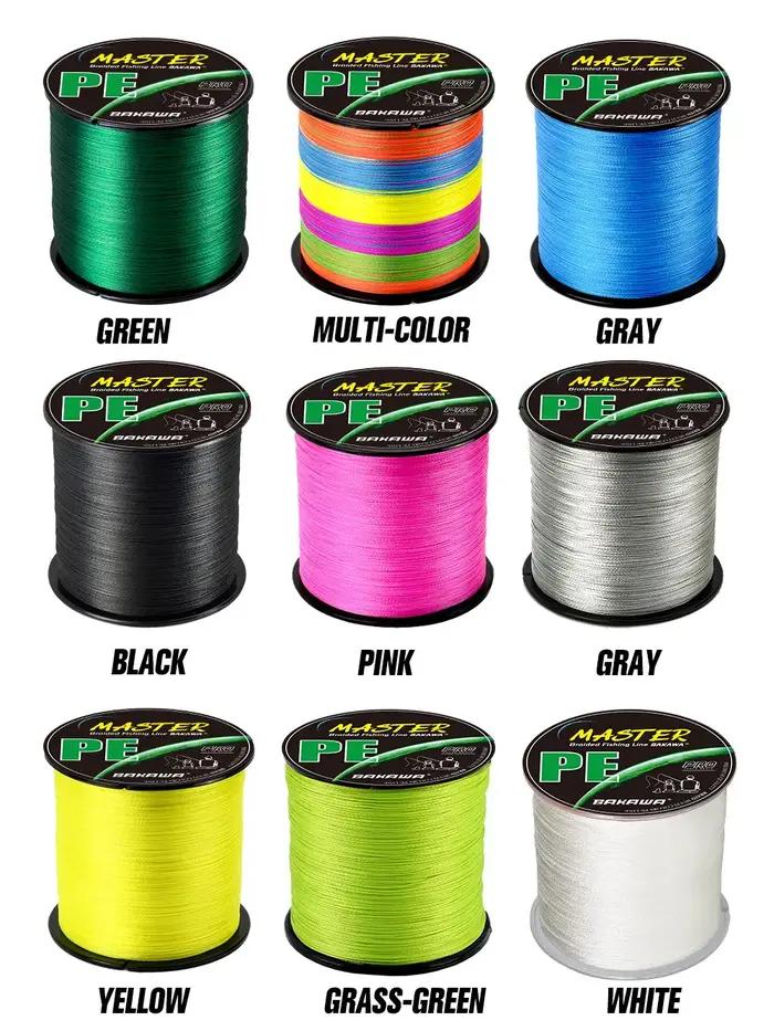 BAKAWA – ligne de pêche tressée en eau douce et salée, 4 brins, 4 fils lisses tissés, fil Multifilam