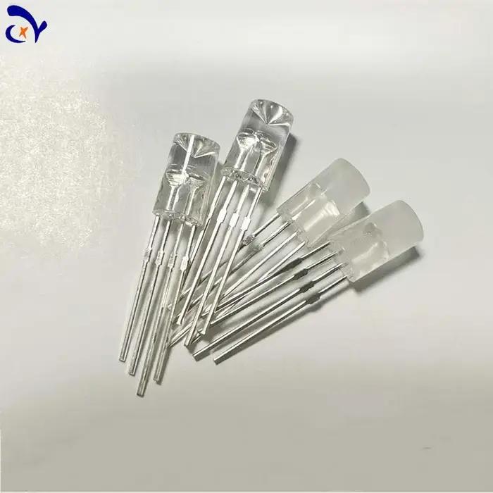 Perles de lampe à insertion directe, fantôme RVB, IC intégré, diode électroluminescente, tête ronde,