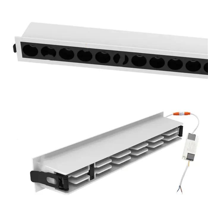 Dimmable LED Downlight Spot lumière ligne lumière 3W 6W 12W 15W 30W 45W barre créative linéaire long