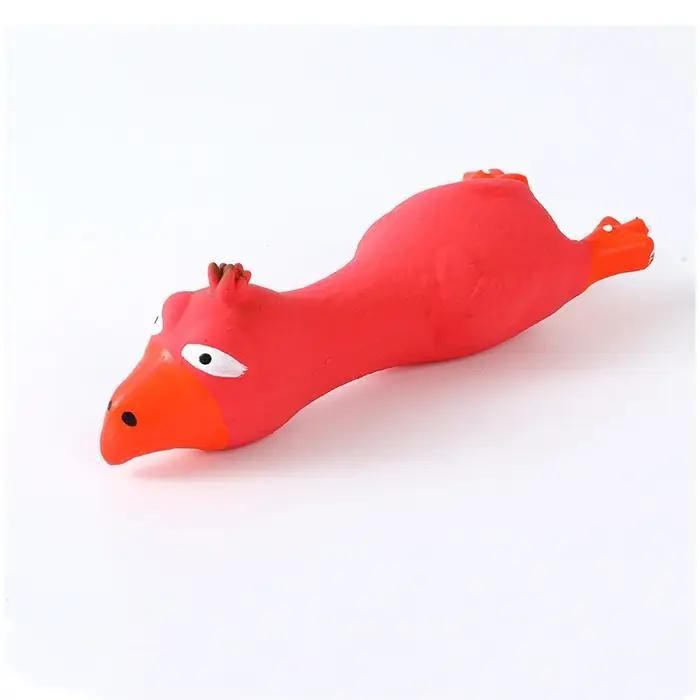 Jouet en caoutchouc en forme de poulet pour chiens de petite et moyenne taille jouets grinçants pour stimuler l'esprit et le corps de votre animal occasionnellement interactif pour jouer et s'amuser
