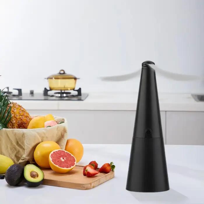 Ventilateur de table USB anti-mouches rotatif pour aliments et espaces extérieurs avec pales holographiques double face pour repousser les insectes