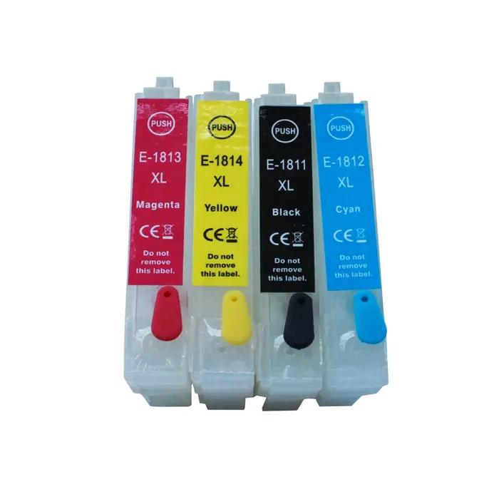 Cartouche rechargeable T1811 T1816 18XL pour imprimante EPSON XP 30 102 302 402 202 305 205 212 405 312 412 415 215 + 400 ml d'encre colorante