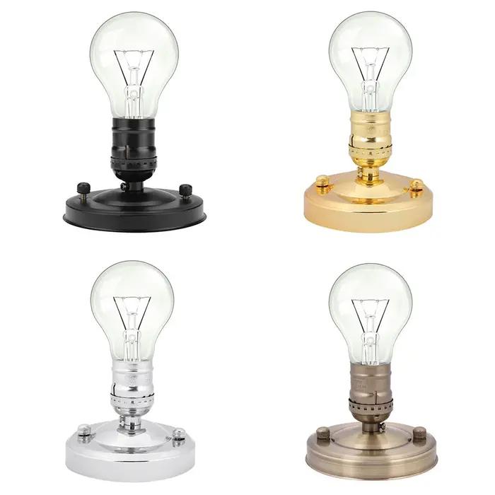 Douille à vis pour lustre Vintage, pour ampoule E26/E27, ampoule à incandescence à économie d'énergi