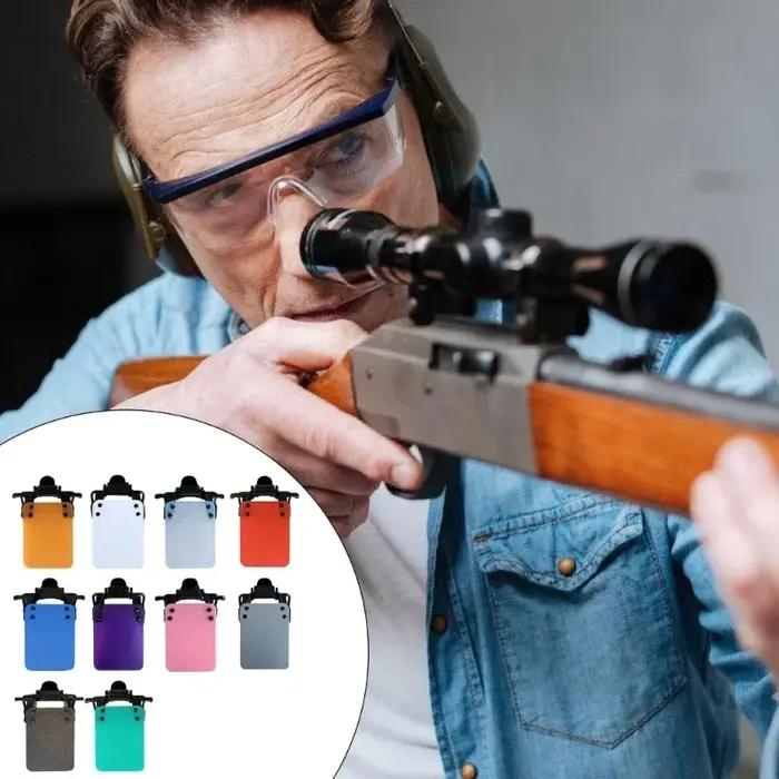 Lunettes de tir standard avec patchs durables et clip pour protection des yeux lors de la chasse et du tir sportif occasions spéciales et cadeaux pour amateurs de plein air