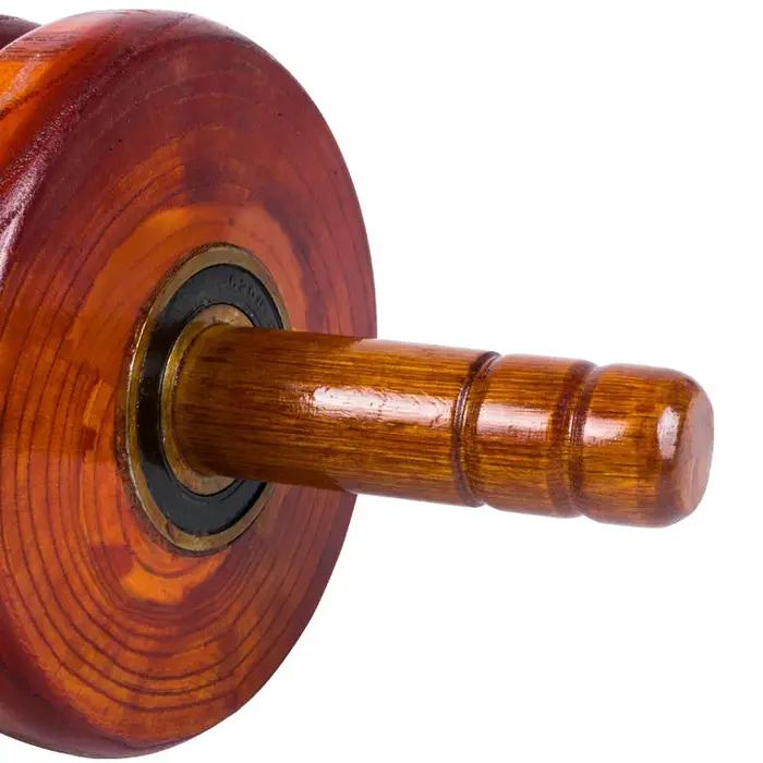 Rouleau de roue abdominale en bois de machine de crunch