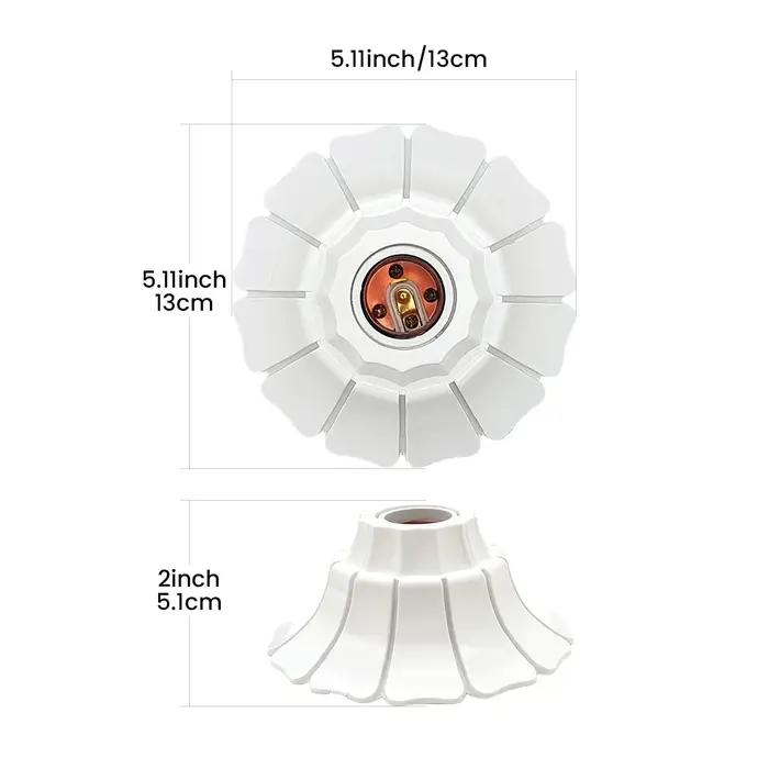 1/2 pièces E/26E27 supports de lampe suspendue en forme de pétale-douille de Base fixe minimaliste n