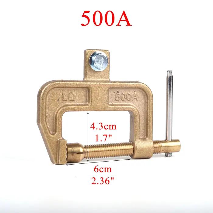 Pince de terre à vis en laiton de type C pour machine à souder plasma TIG/MIG/MMA, 500/600/800/1000A