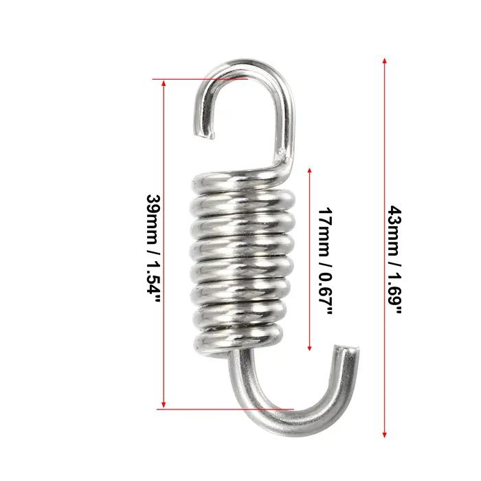 Motoforti 2Pcs 4Pcs 6Pcs 43mm 58mm Ressort de tuyau d'échappement pour moto universel en acier inoxy