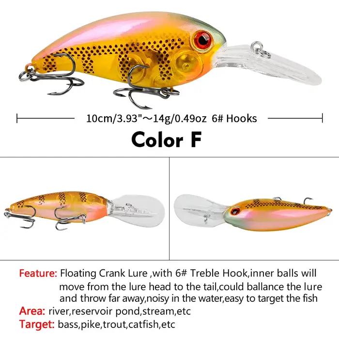 Leurre méné rigide de type crankbait pour la pêche à la traîne en mer