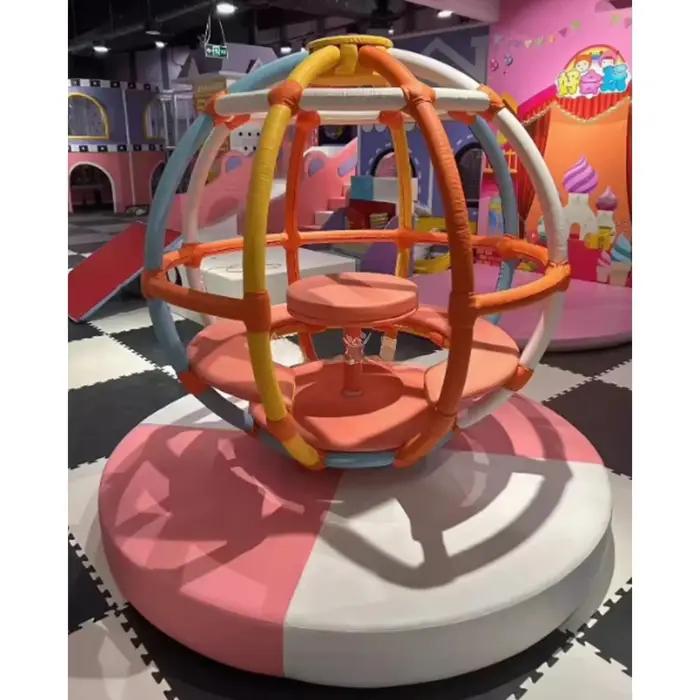Carrousel intérieur en métal pour décoration d'intérieur ludique et unique, parfait pour les anniversaires et les occasions spéciales des adolescents
