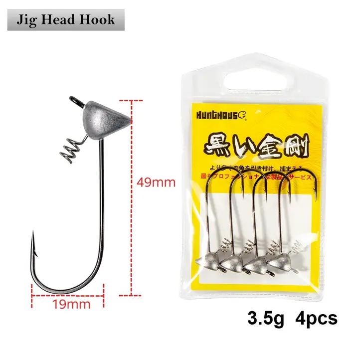Hunthouse 3.5g 5g 6.5g Hameçon Triangle à Tête Plombée avec Verrouillage Rotatif pour Leurre Souple