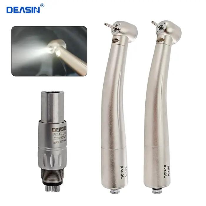 Équipement de laboratoire dentaire X600L X700L, roulement en céramique à grande vitesse, pièce à main, Turbine à Air, tête de bouton poussoir Standard avec Fiber optique