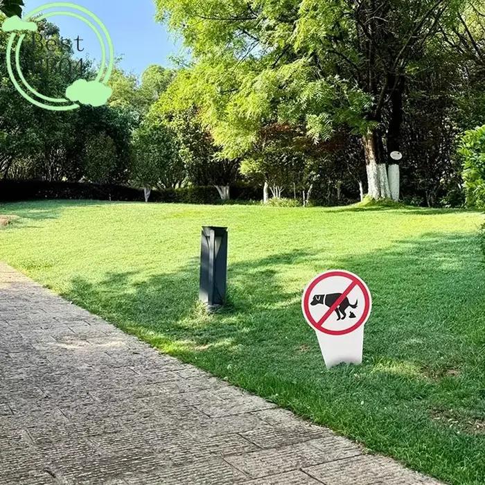 (BBQ4) Panneau en plastique « Interdiction de crottes de chien » – Avertissement de propreté pour jardin