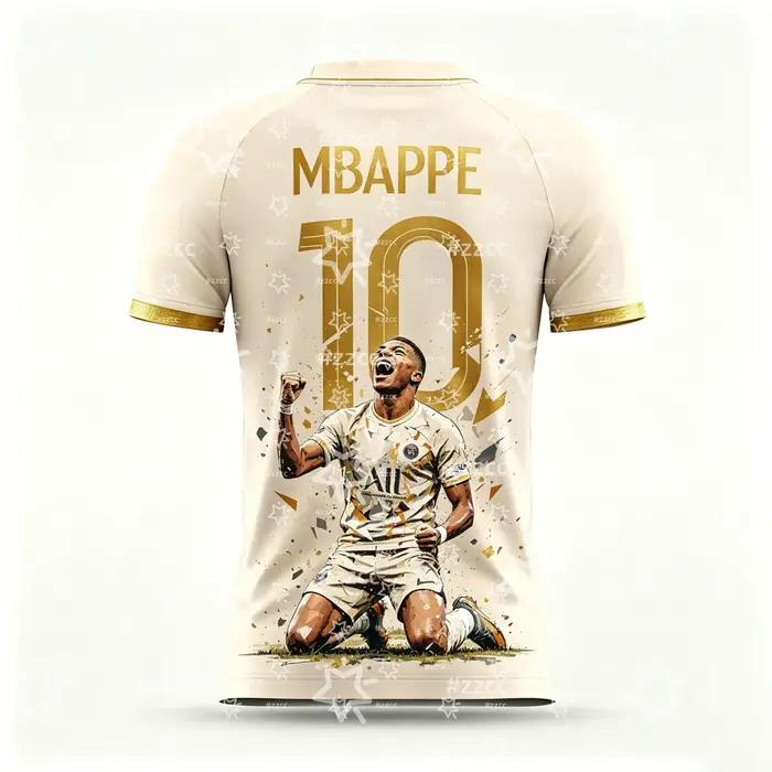 Maillot de football Mbappé 2026, cadeau pour fans, n°10, ensemble d'entraînement, T-shirt de sport d'été pour homme, vêtements pour enfant, maillot de cyclisme