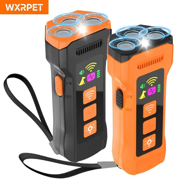 Répulsif pour chiens WXRPET, dispositif d'entraînement ultrasonique pour chiens, dispositif anti-aboiement rechargeable avec lampe torche LED