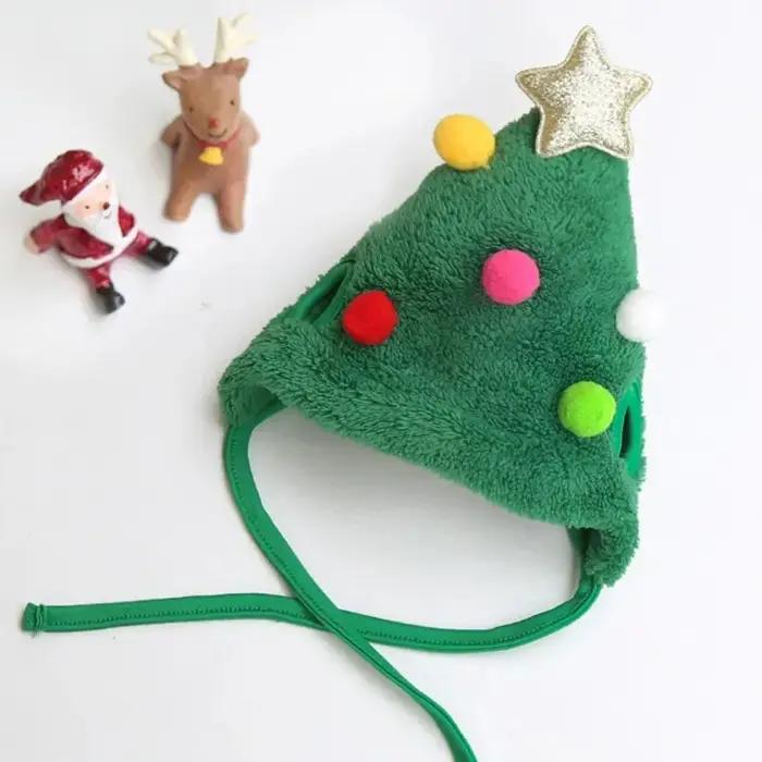 Costume de Noël pour chat chapeau de Père Noël élan avec bandana ensemble écharpe accessoires pour chat fournitures de déguisement de vacances pour animaux de compagnie