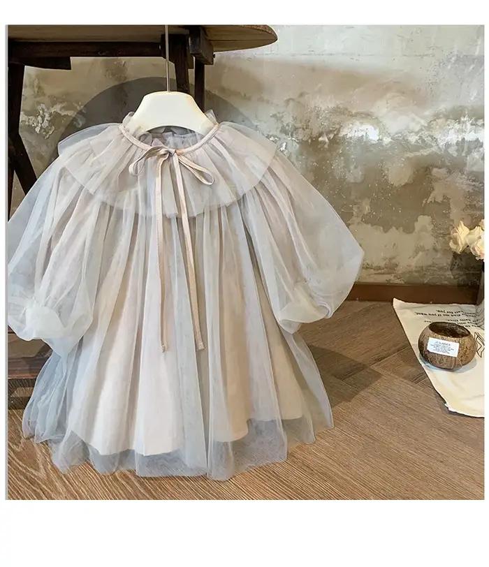 Robe en Tulle de couleur unie pour petites filles