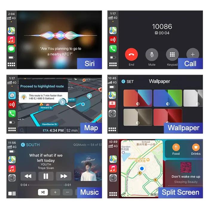 CarlinKit-Dongle CarPlay filaire/sans fil, USB, Android Auto AI Box, MirrorexhausBT, Auto allergique