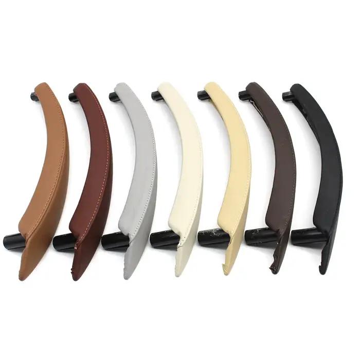 Poignée de traction intérieure gauche droite pour porte de passager, couverture extérieure en cuir d