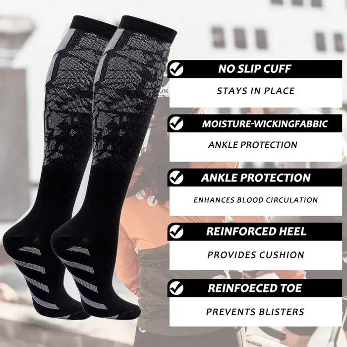 Paire chaussettes compression sport chasse soutien mollet running infirmières grossesse circulation hommes femmes