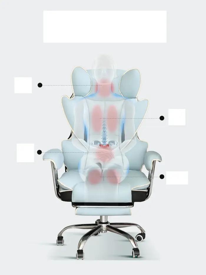 Chaise de Jeu Ergonomique Confortable, Canapé d'Ordinateur, pour Joueur en Direct, Bureau, Nouvelle