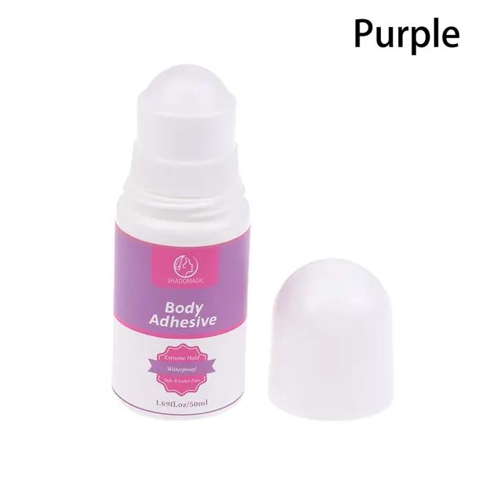 Rouleau de colle antidérapante 50ml, adhésif pour la peau, pour vêtements, robe, peau du corps, soutien-gorge Anti-exposition, fixe