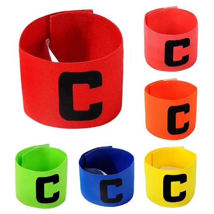 Brassard de capitaine de football pour enfants en nylon multicolore pour entraînements et matchs de sport