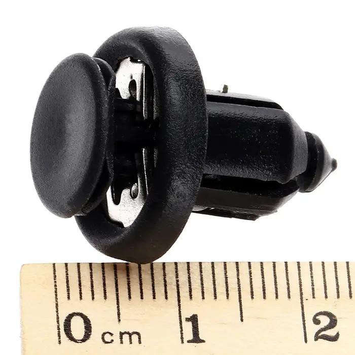 Clip de retenue de pare-chocs avant de voiture, 50 pièces, Type poussoir, trou de 10mm, Clip en plas