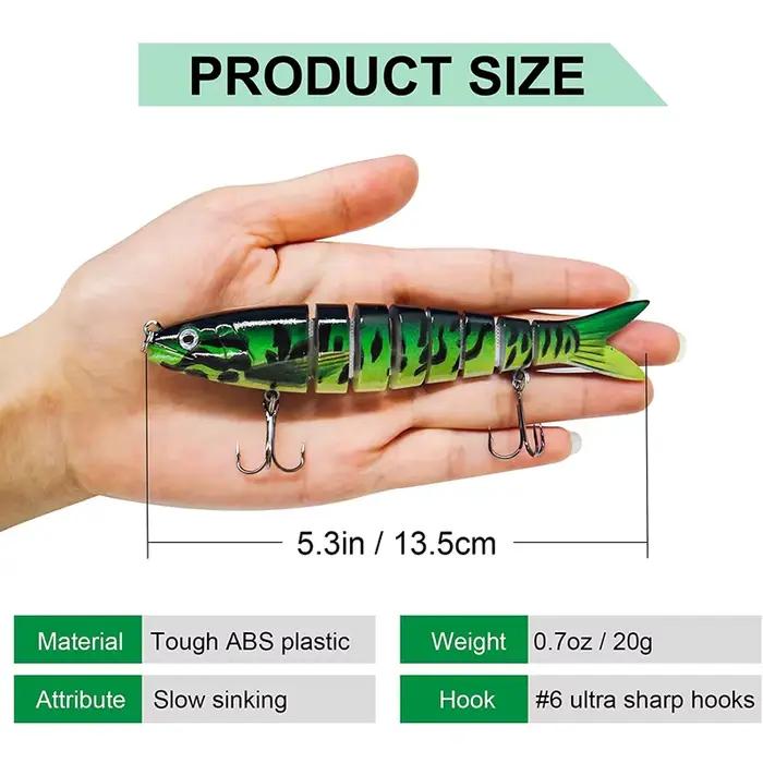 Leurre de pêche Swimbaits multi-articulé appât lent coulant pour pêche en bateau plage lac rivière gestion de la pêche