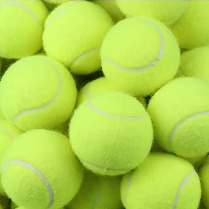 Balle de tennis extérieure en caoutchouc à fibres élastiques pour l'entraînement de la souplesse canin