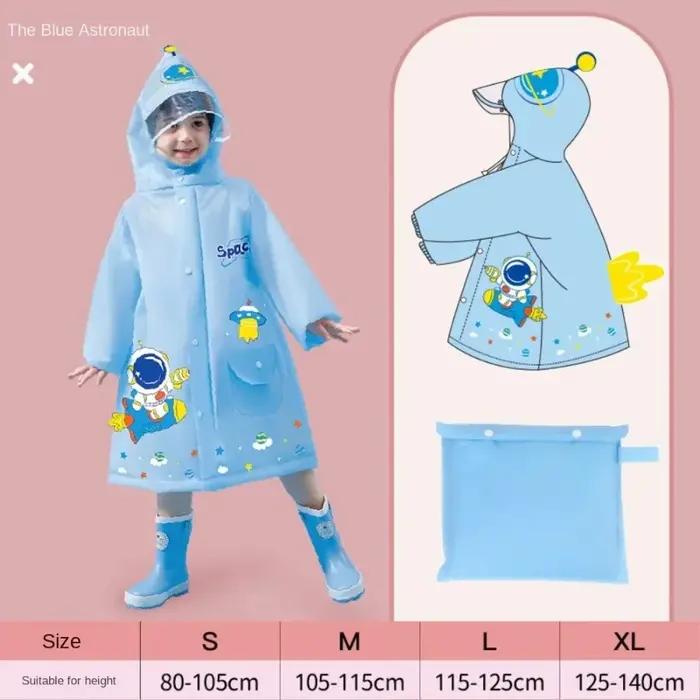 Manteau imperméable pour enfants, 1 pièce, pour filles et garçons, adapté à la maternelle, à l'école maternelle, préscolaire et primaire, avec espace de sac à dos
