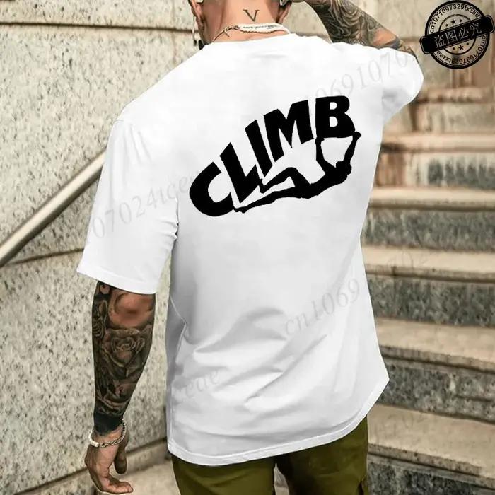 T-shirt de design pour l'escalade en modal, décontracté, respirant, adapté aux quatre saisons, pour grimpeurs homme, cadeau parfait pour les amateurs de montagne
